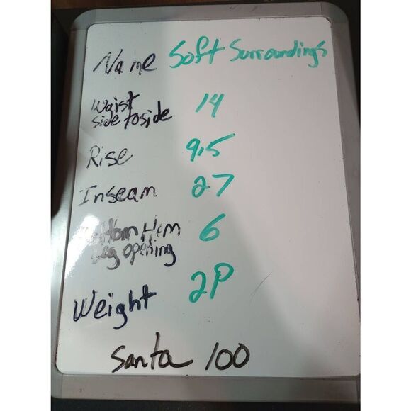 Soft Surrounding Pants Ladies Extra Small Petite Black Gold Metallic Straight Le - Picture 7 of 7